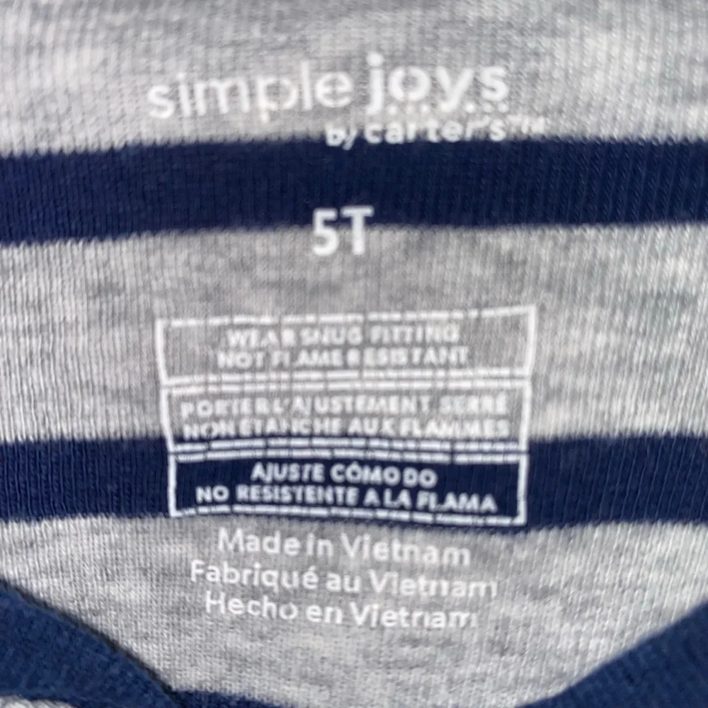 Boys Simple Joys by Carter's Dinosaur Striped Footie Pajamas Size 5T